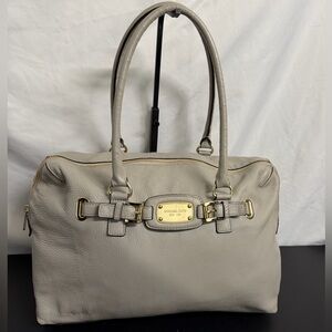 Michael Kors Large Satchel – Pebbled Leather & Gold Hardware